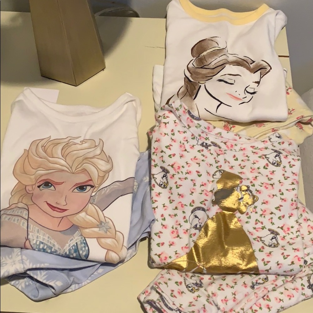 3 pairs Gap Disney princess PJ